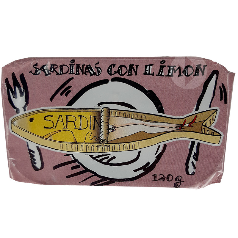 SARDINAS C/LIMÓN LATA 120g.(12p/caja)